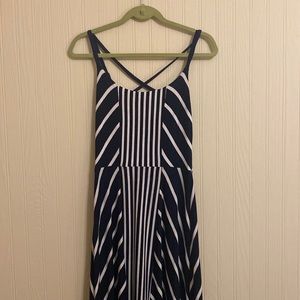 Striped Navy Maxi Dress